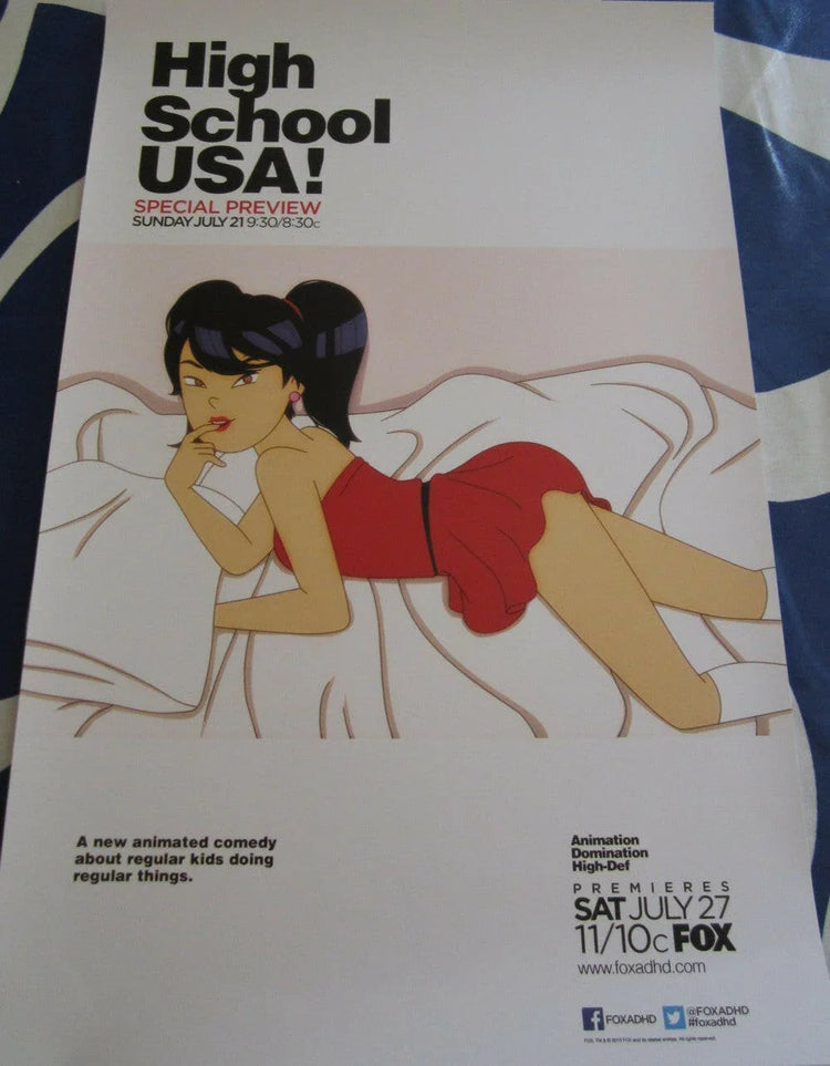 High School USA 2013 SDCC 11x17 poster (Mandy Moore) - AutographsForSale.com