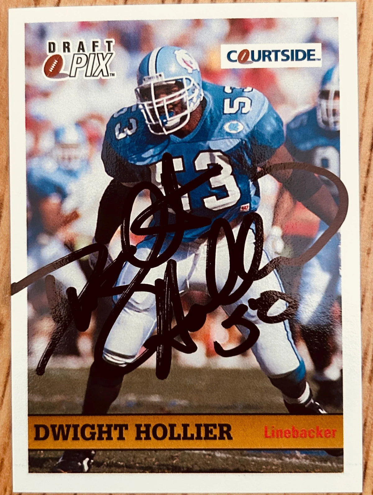 Dwight Hollier signed North Carolina UNC Tar Heels 1992 Courtside card - AutographsForSale.com