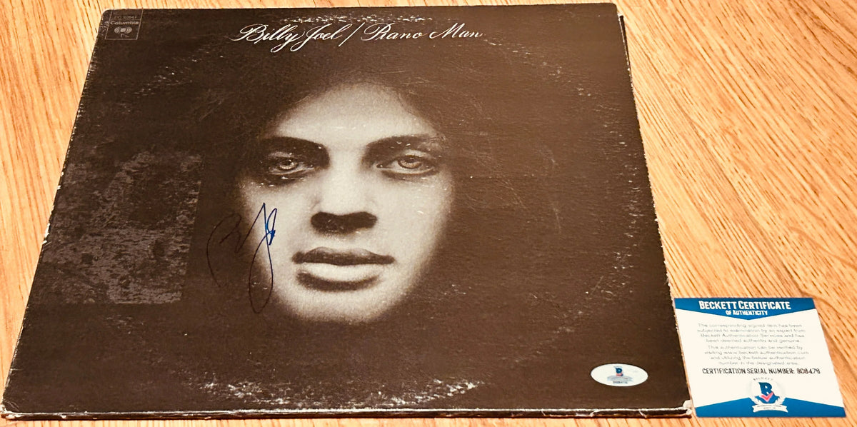 Billy Joel autographed Piano Man record album BAS - AutographsForSale.com
