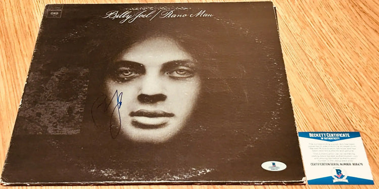 Billy Joel autographed Piano Man record album BAS - AutographsForSale.com
