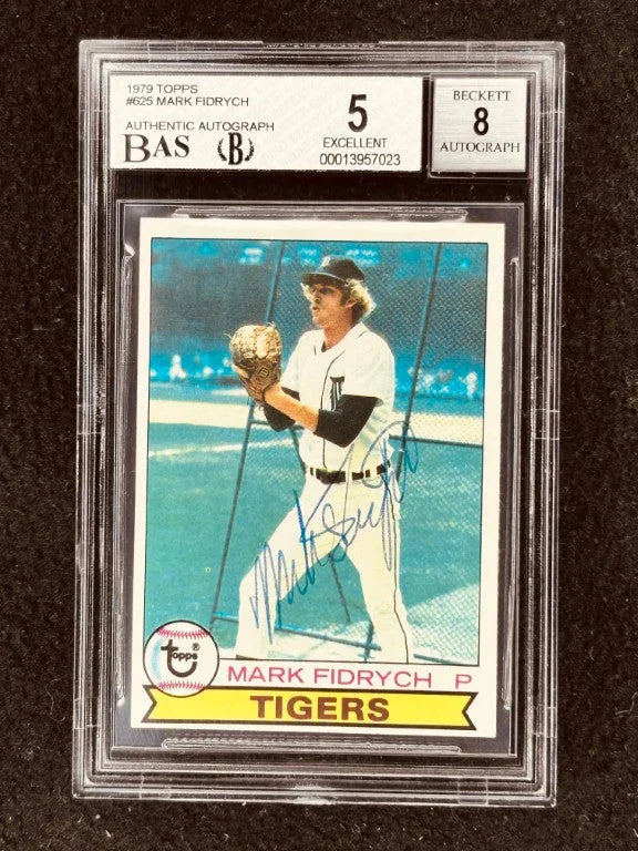 Mark Fidrych signed Detroit Tigers 1979 Topps card BGS 5 BAS 8 - AutographsForSale.com