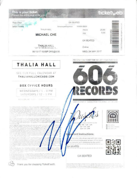 Michael Che autographed Paper ticket - AutographsForSale.com