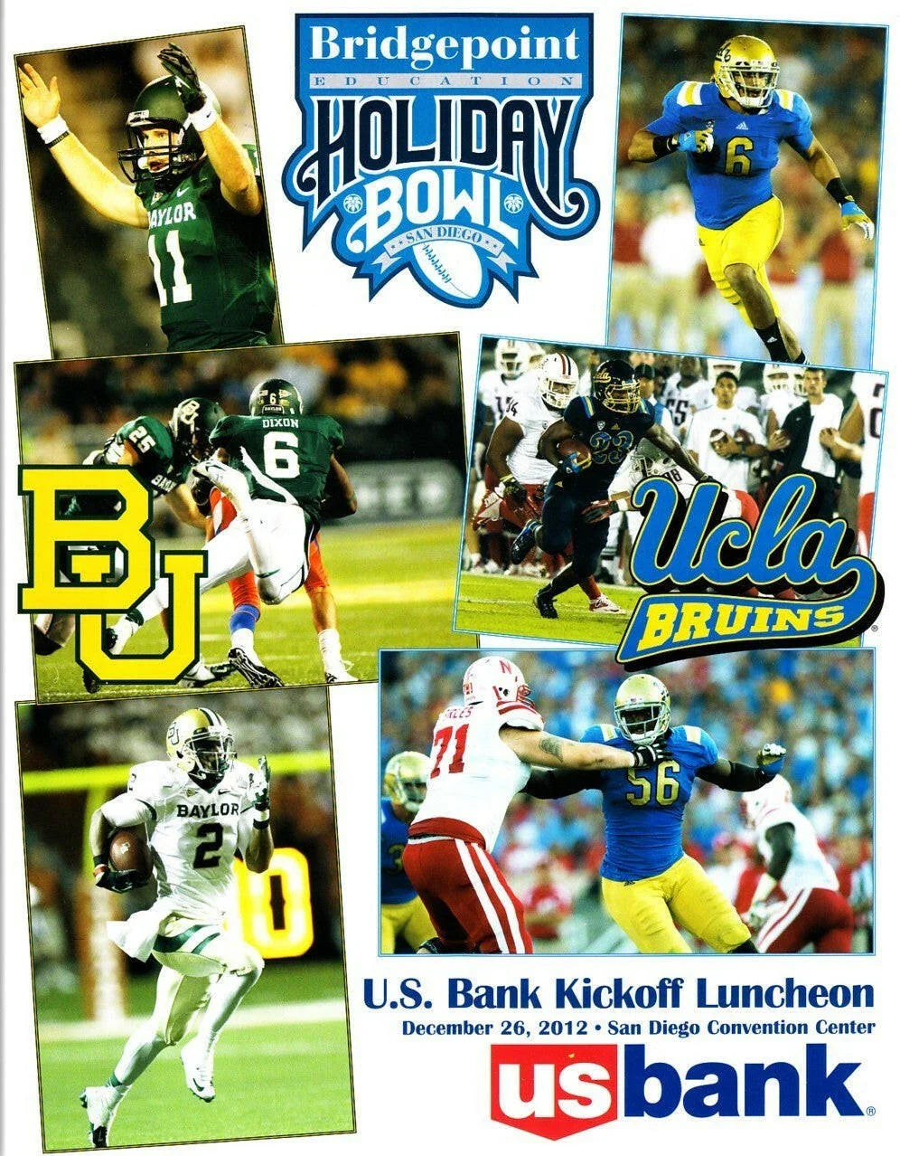 2012 Holiday Bowl lunch program Baylor 49 UCLA 26 - AutographsForSale.com
