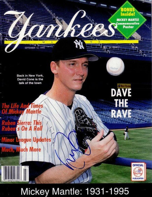 David Cone autographed New York Yankees 1995 magazine - AutographsForSale.com