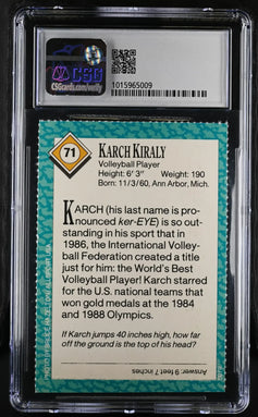 Karch Kiraly 1989 SI for Kids volleyball card CSG 8 NmMt - AutographsForSale.com