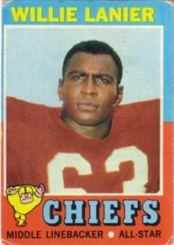 Willie Lanier Kansas City Chiefs 1971 Topps Rookie Card - AutographsForSale.com
