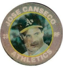Jose Canseco Oakland A's 1991 7-11 Slurpee coin disc - AutographsForSale.com