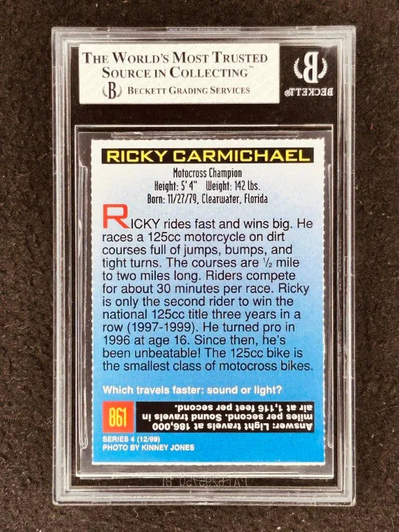 Ricky Carmichael 1999 SI for Kids motocross RC BGS 7.5 - AutographsForSale.com
