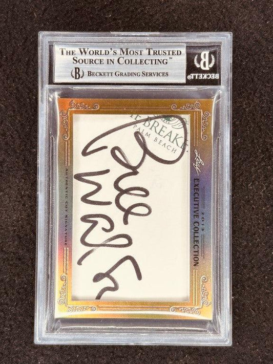 Joe Montana & Bill Walsh 2013 Leaf Masterpiece Cut Signature certified signed card 1/1 49ers - AutographsForSale.com