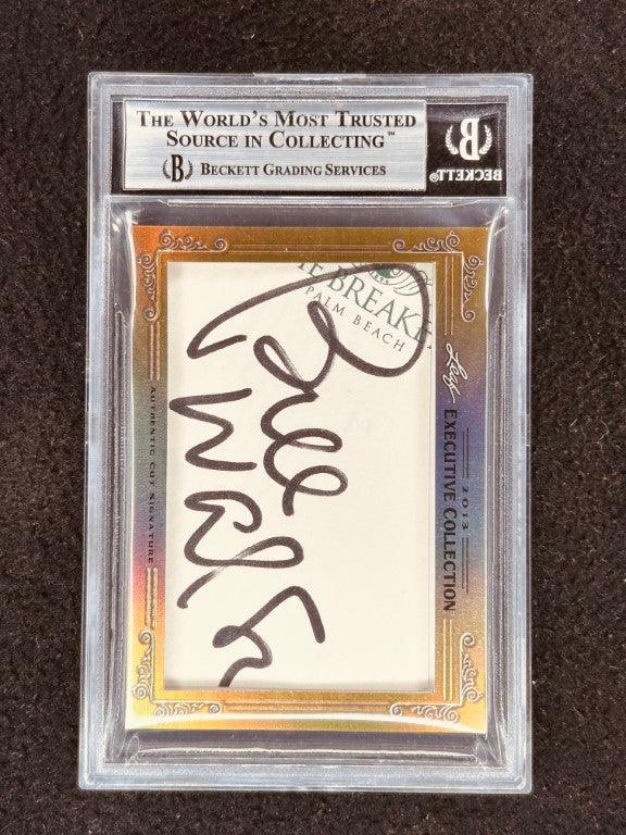 Joe Montana & Bill Walsh 2013 Leaf Masterpiece Cut Signature certified signed card 1/1 49ers - AutographsForSale.com