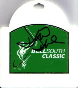 David Duval autographed 1999 Bellsouth Classic golf badge - AutographsForSale.com
