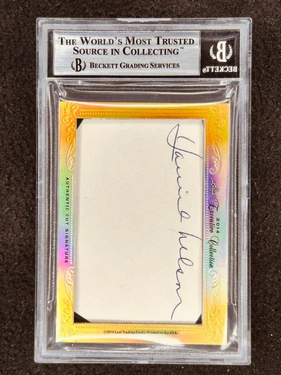 Ozzie & Harriet Nelson 2014 Leaf Masterpiece Cut Signature certified signed card 1/1 JSA - AutographsForSale.com