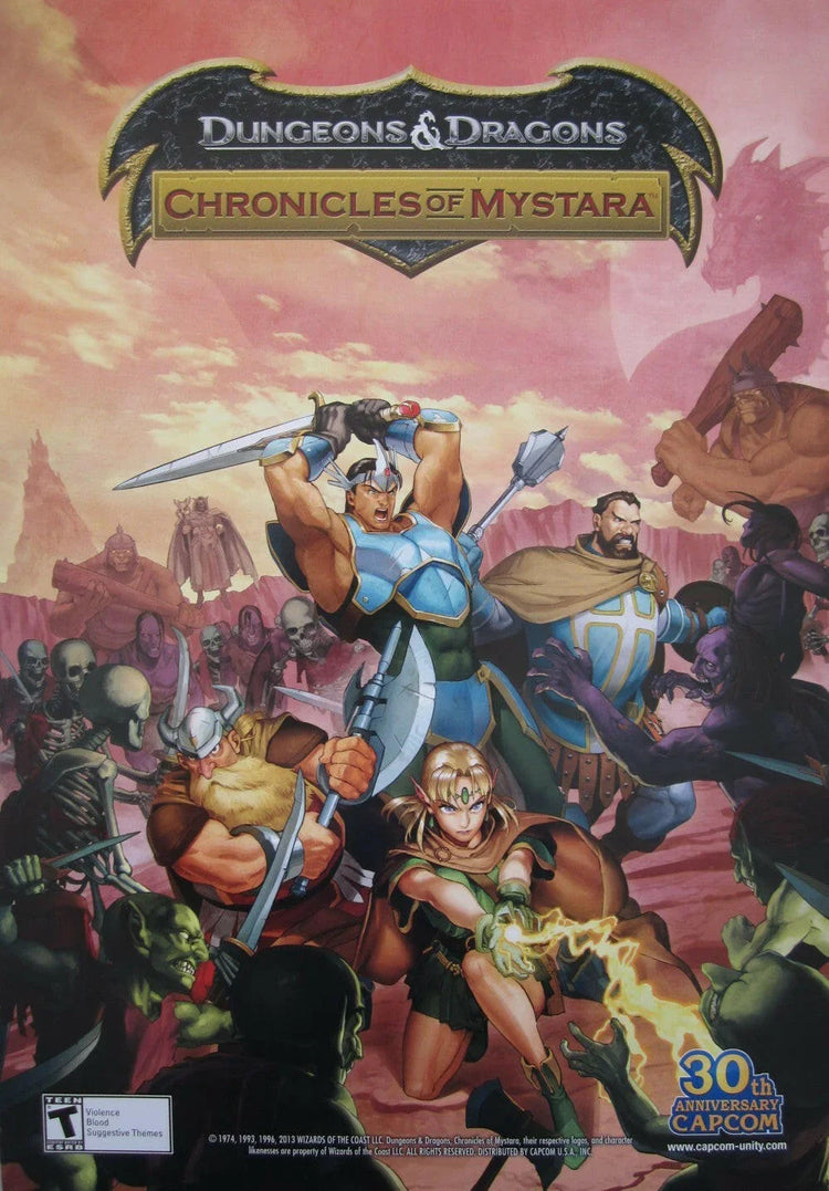 Dungeons & Dragons Chronicles of Mystara Video Game 2013 Capcom 14x20 poster - AutographsForSale.com