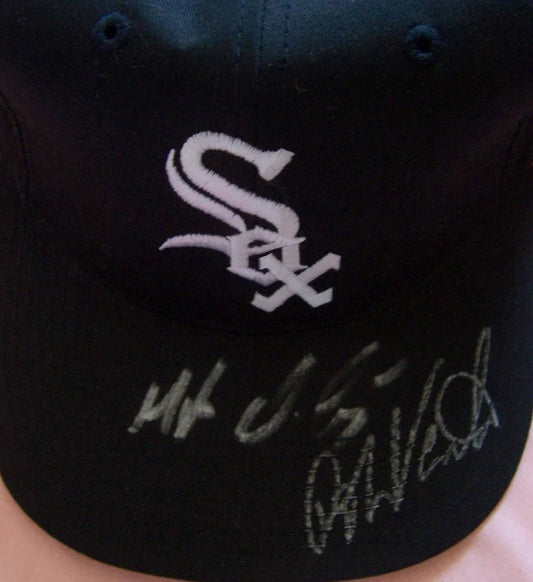 Magglio Ordonez & Robin Ventura signed White Sox cap JSA - AutographsForSale.com