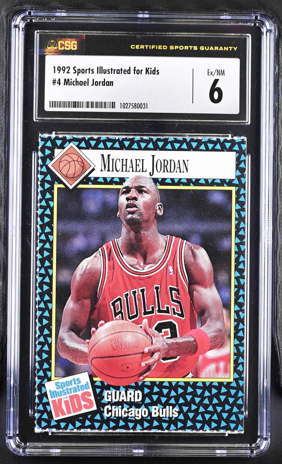 Michael Jordan Chicago Bulls 1992 Sports Illustrated for Kids card CSG graded 6 ExMt - AutographsForSale.com
