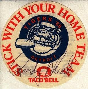 Randy O'Neal autographed 1986 Detroit Tigers decal sticker - AutographsForSale.com