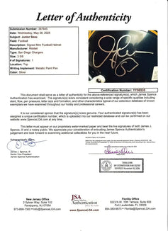Junior Seau autographed San Diego Chargers mini helmet JSA - AutographsForSale.com
