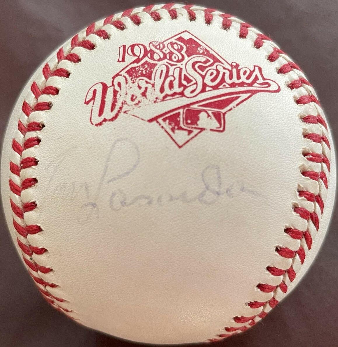Tom Lasorda and Tony La Russa autographed 1988 World Series Rawlings baseball JSA (faded) - AutographsForSale.com
