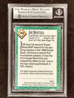 Joe Montana autographed 49ers 1990 SI for Kids card BAS - AutographsForSale.com