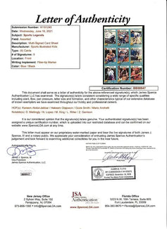 Signed 1989 SI for Kids card sheet Andretti Abdul-Jabbar Olajuwon Ozzie Smith JSA - AutographsForSale.com