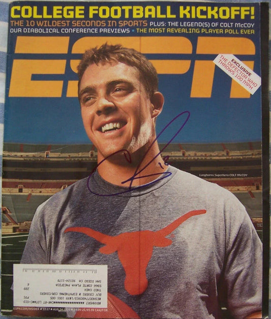 Colt McCoy autographed Texas Longhorns 2009 ESPN magazine - AutographsForSale.com