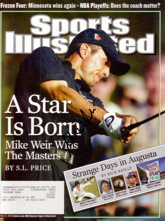 Mike Weir autographed 2003 Masters Champion Sports Illustrated magazine - AutographsForSale.com