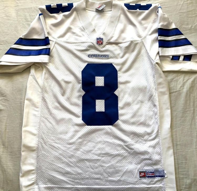 Troy Aikman Dallas Cowboys 1996 1997 Nike stitched white game model jersey - AutographsForSale.com