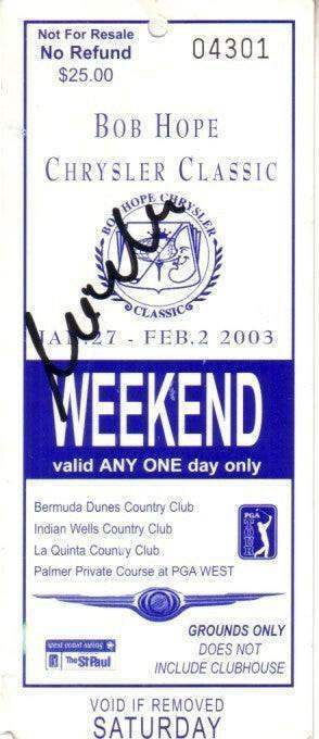 Mike Weir autographed 2003 Bob Hope Chrysler Classic ticket - AutographsForSale.com