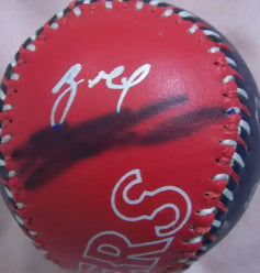 Juan Gonzalez Ivan Rodriguez Benji Gil Bobby Witt signed 1996 Texas Rangers baseball JSA - AutographsForSale.com