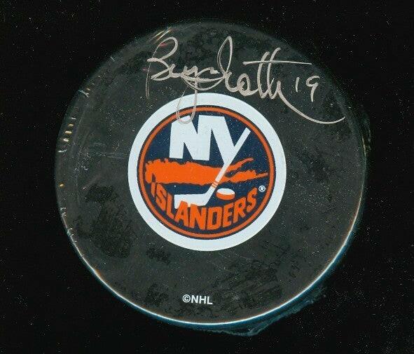 Bryan Trottier autographed New York Islanders puck - AutographsForSale.com