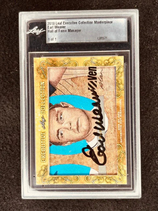 Earl Weaver 2018 Leaf Masterpiece Cut Signature certified autograph card 1/1 JSA Orioles - AutographsForSale.com