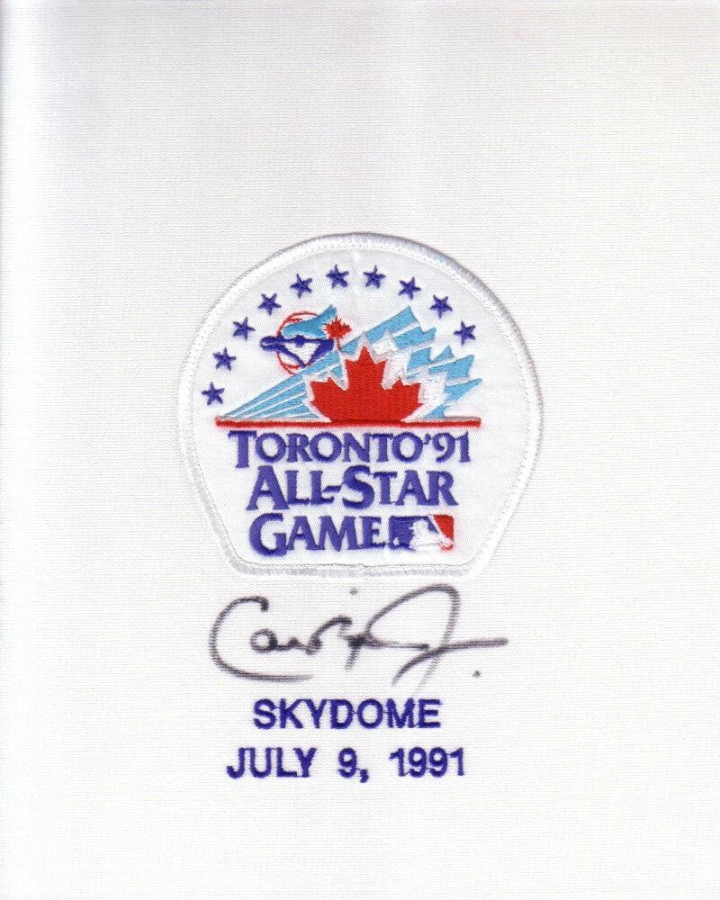 Cal Ripken autographed 1991 All-Star Game jersey patch framed with ticket stub JSA Orioles - AutographsForSale.com