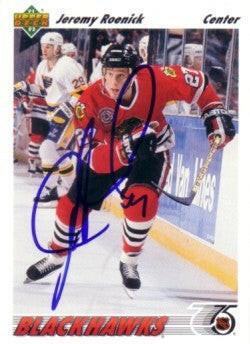 Jeremy Roenick signed Blackhawks 1991-92 Upper Deck card - AutographsForSale.com
