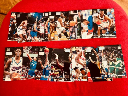 17 1993 Stadium Club NBA First Day cards Tim Hardaway Karl Malone James Worthy - AutographsForSale.com