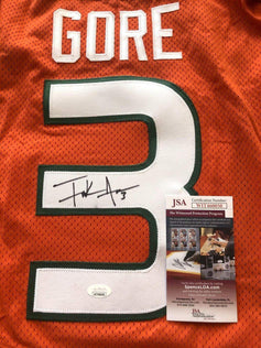 Frank Gore signed Miami Hurricanes 2004 Nike team issue orange jersey JSA - AutographsForSale.com