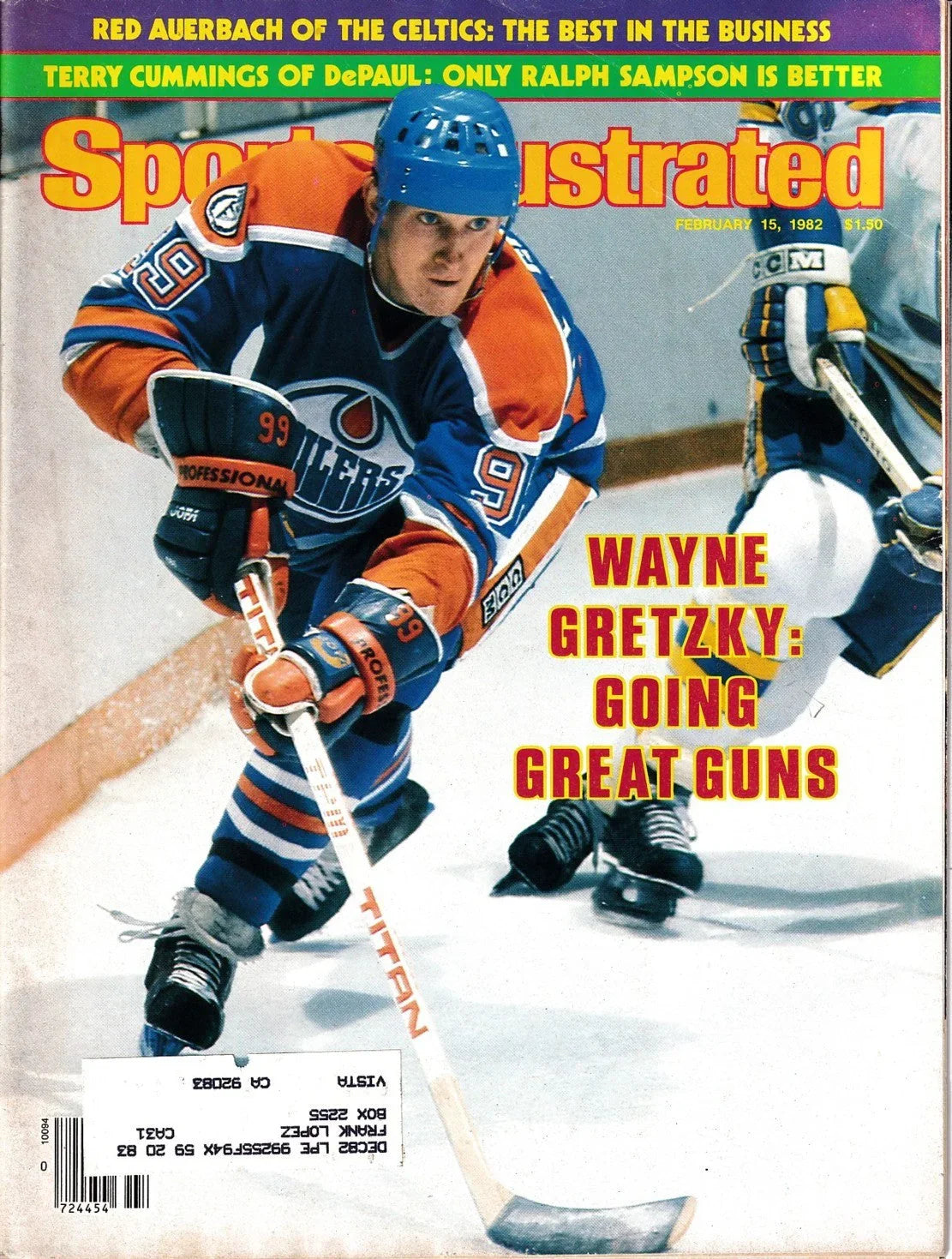 Wayne Gretzky Edmonton Oilers 1982 Sports Illustrated magazine - AutographsForSale.com