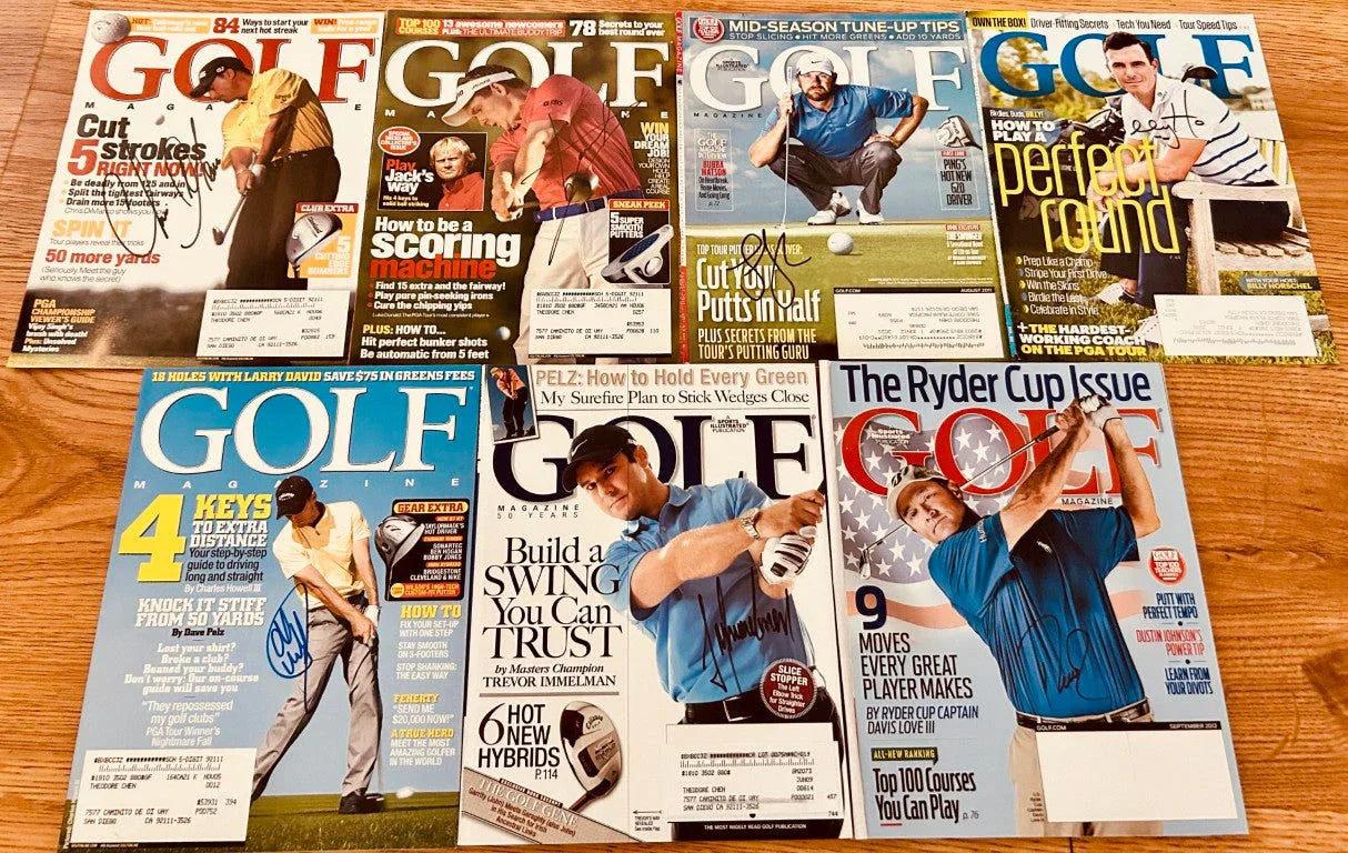 14 autographed Golf Magazine covers Davis Love Louis Oosthuizen Jimmy Walker Danny Willett - AutographsForSale.com