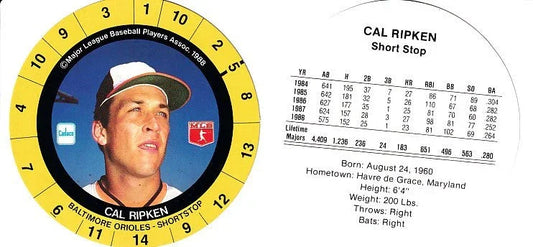Cal Ripken Baltimore Orioles 1989 Cadaco Game disc PRISTINE - AutographsForSale.com