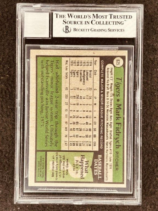 Mark Fidrych signed Detroit Tigers 1979 Topps card BGS 5 BAS 8 - AutographsForSale.com