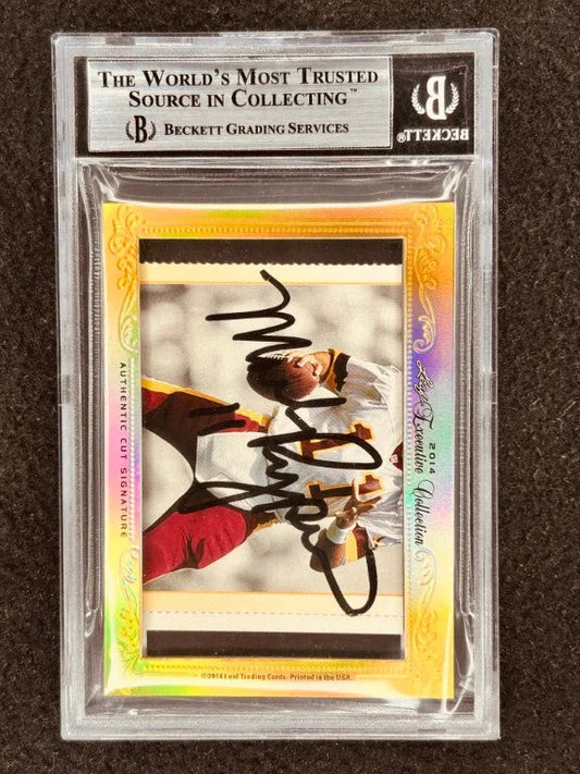 Darrell Green & Mark Rypien 2014 Leaf Masterpiece Cut Signature certified signed card 1/1 JSA Redskins - AutographsForSale.com