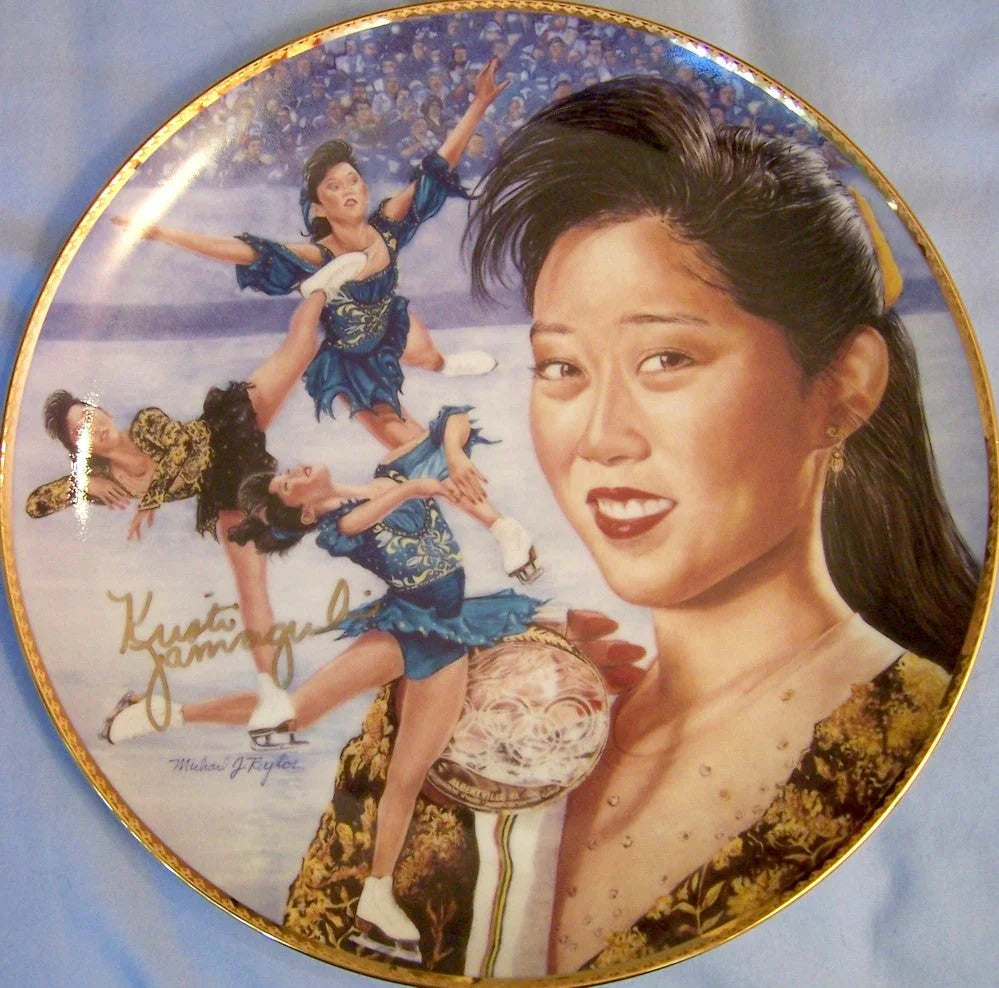 Kristi Yamaguchi autographed 1992 figure skating gold medal Gartlan plate - AutographsForSale.com