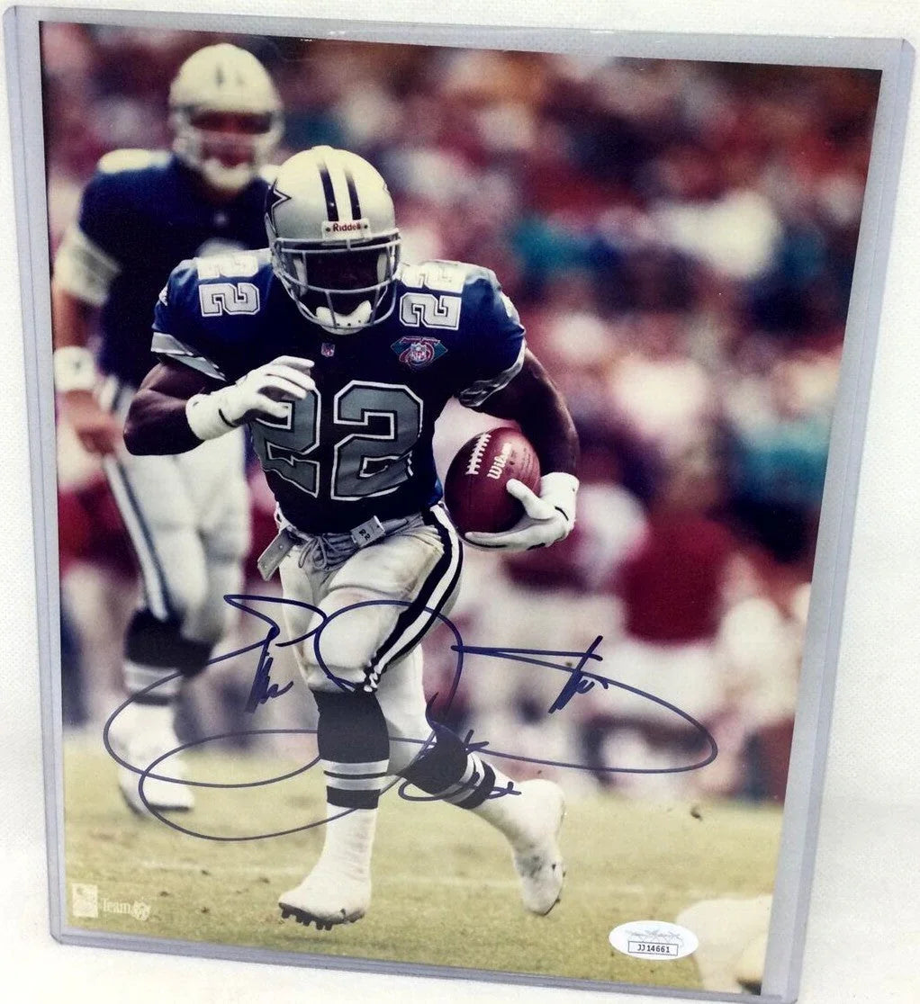 Emmitt Smith autographed Dallas Cowboys 8x10 photo JSA - AutographsForSale.com