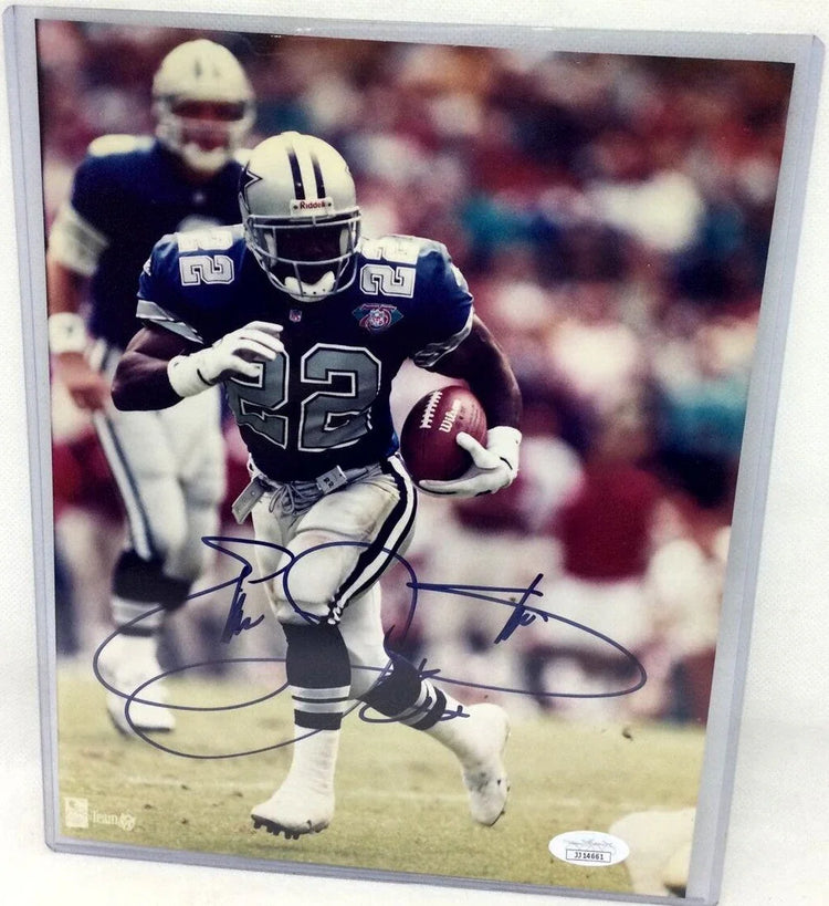 Emmitt Smith autographed Dallas Cowboys 8x10 photo JSA - AutographsForSale.com