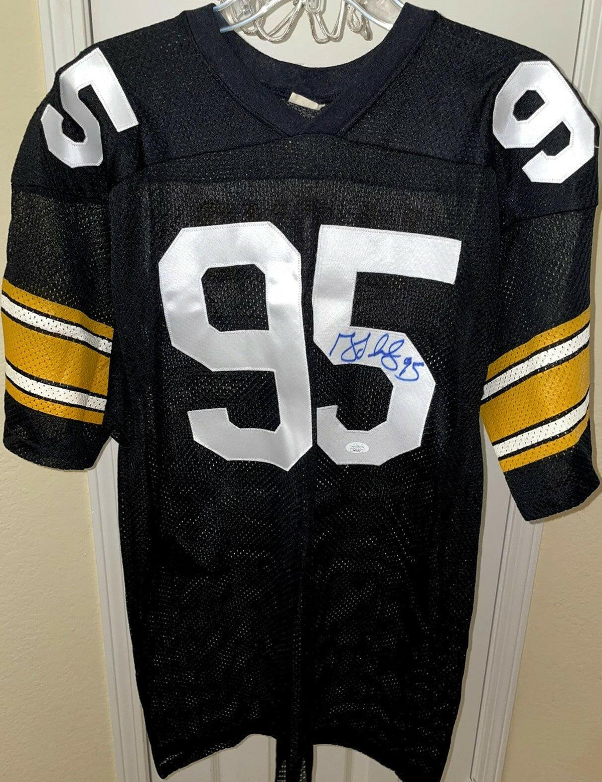 Greg Lloyd signed Pittsburgh Steelers 90s retro jersey JSA - AutographsForSale.com