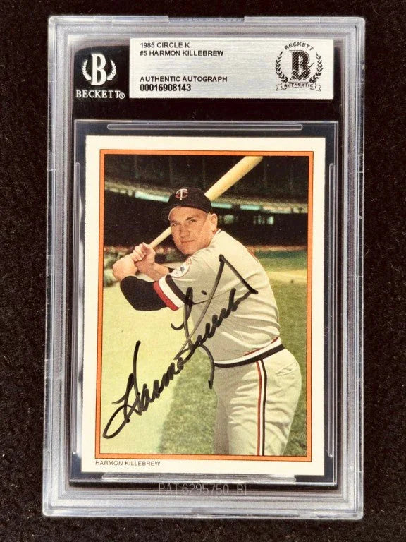 Harmon Killebrew Autographed 1985 Topps Circle K Home Run Kings Card