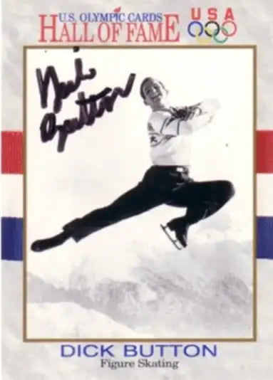 Dick Button signed 1991 USA Olympic Hall of Fame figure skating card - AutographsForSale.com