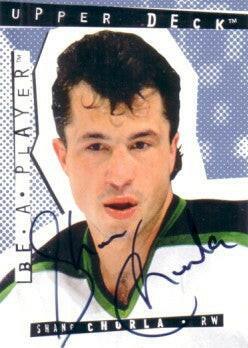 Shane Churla certified signed Dallas Stars 1994-95 Be A Player card - AutographsForSale.com