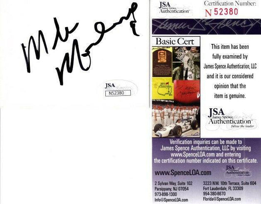 Mike Modano signed blank card cut signature JSA Dallas Stars - AutographsForSale.com