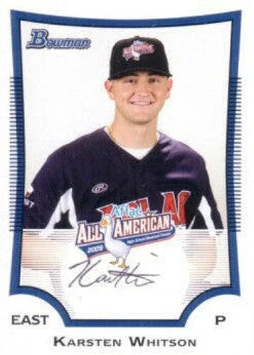 Karsten Whitson autographed 2009 AFLAC Bowman Rookie Card - AutographsForSale.com