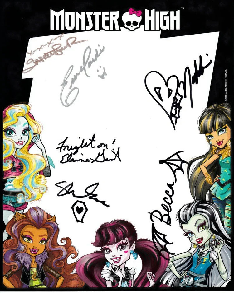 Monster High creators & designers signed 2016 SDCC 8x10 logo print - AutographsForSale.com